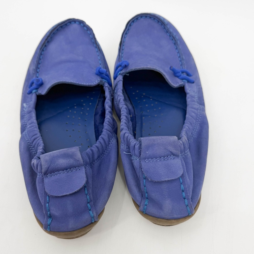 Hush Puppies Chaste Ballet Flats Blue Nubuck Leather Moccasin Loafers Size 8 - Picture 5 of 9